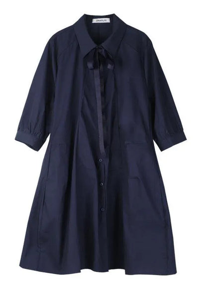 French Red Slim Fit Summer Cotton Half Sleeve Party Dress