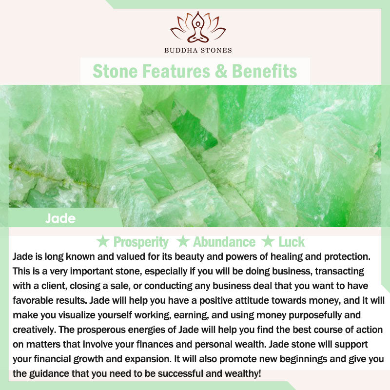 Buddha Stones Jade Abundance Luck Ring