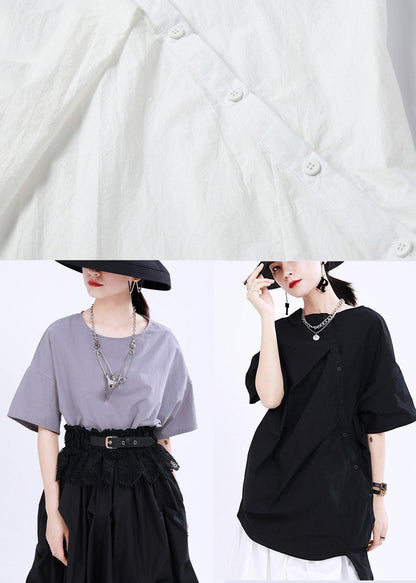 White Cinched Cotton Top Summer