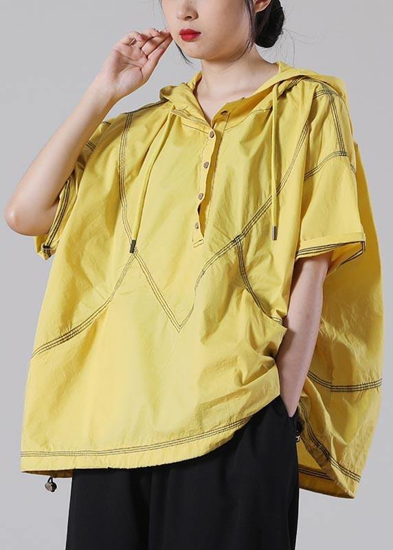 Organic Orange Button Cotton Summer Top