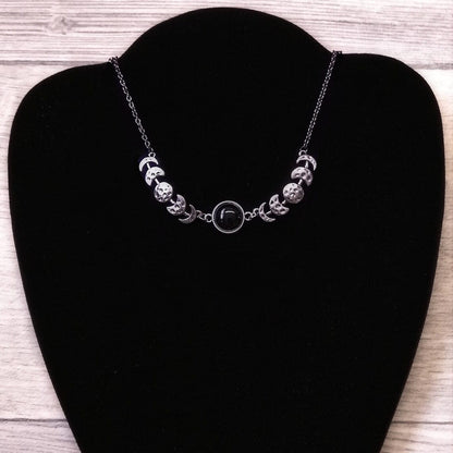 Eternal Enchantment: Moon Goddess Black Onyx Necklace