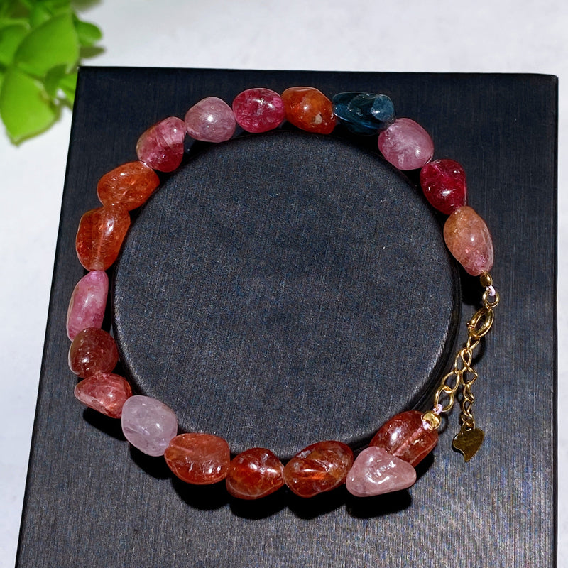 Adjustable Crystal Healing Bracelet With Natural Gemstones