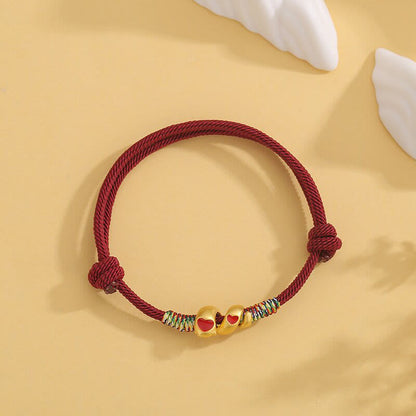 Adjustable Red String Snake Protection Bracelet Copper Alloy