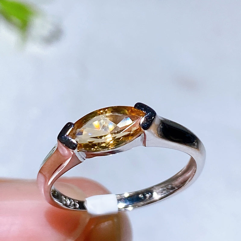 Adjustable S925 Crystal Healing Ring With Multi Gemstones