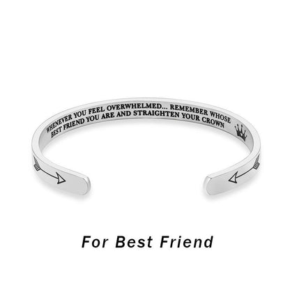Adjustable Stainless Steel Bracelet With Personalized Engraving