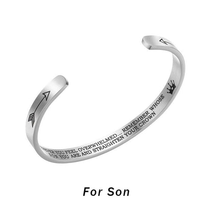 Adjustable Stainless Steel Bracelet With Personalized Engraving