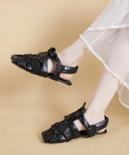 Brown Hollow Out Comfy Splicing Walking Sandals