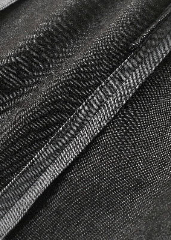 Modern Dark Grey Elastic Waist a Line Fall Skirts