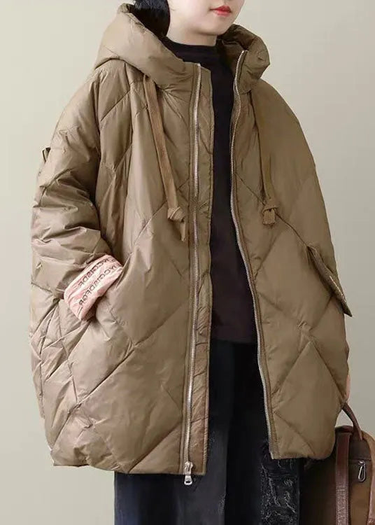 Black Long Puffer Jackets Winter Warm Cotton Blend Coats