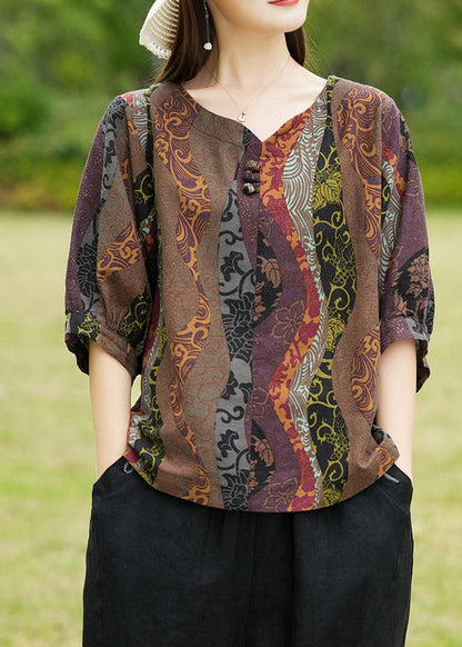 Coffee Print T Shirt Half Sleeve