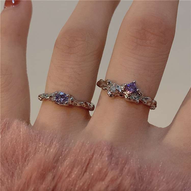 [] Brielle Amethyst Ring Set