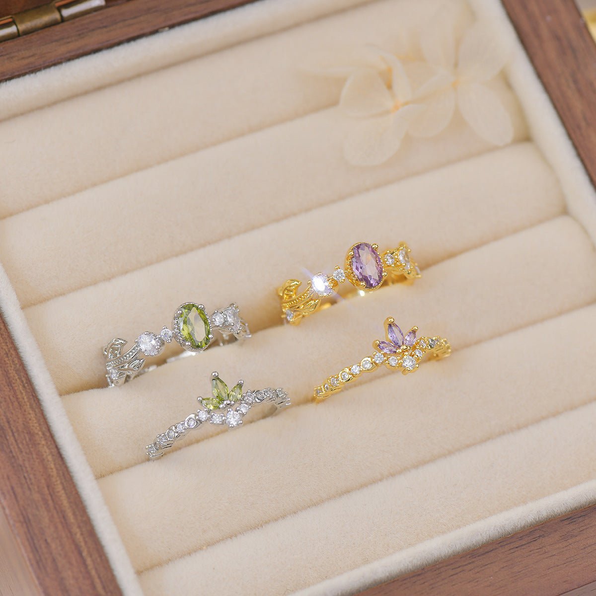 Amethyst Rococo Ring Set