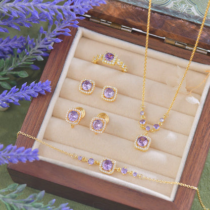 Angelica Amethyst Stud Earrings