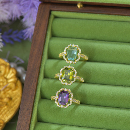 Aqua Fleur Royale Ring
