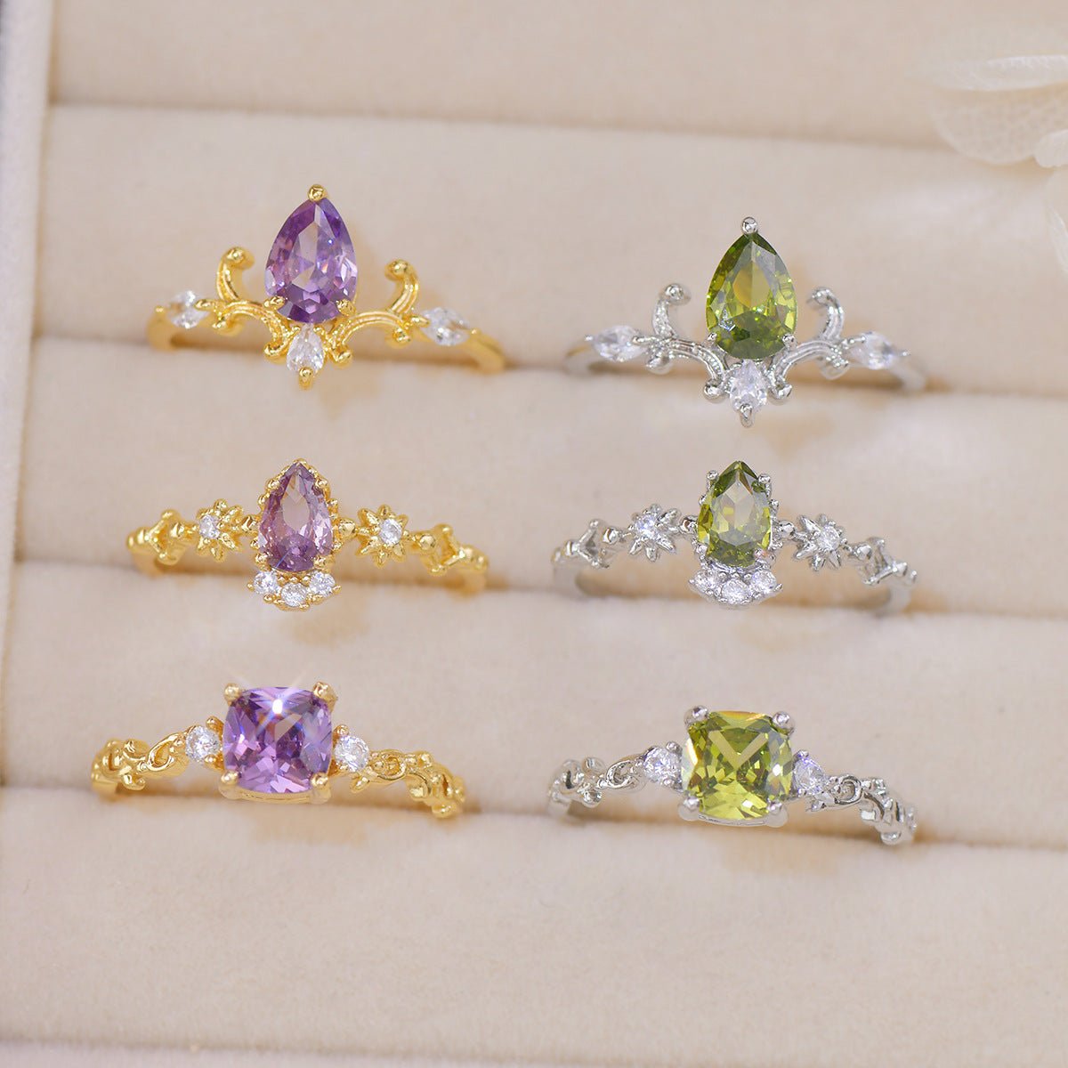 [sample ] Ayla Peridot Ring in Silver