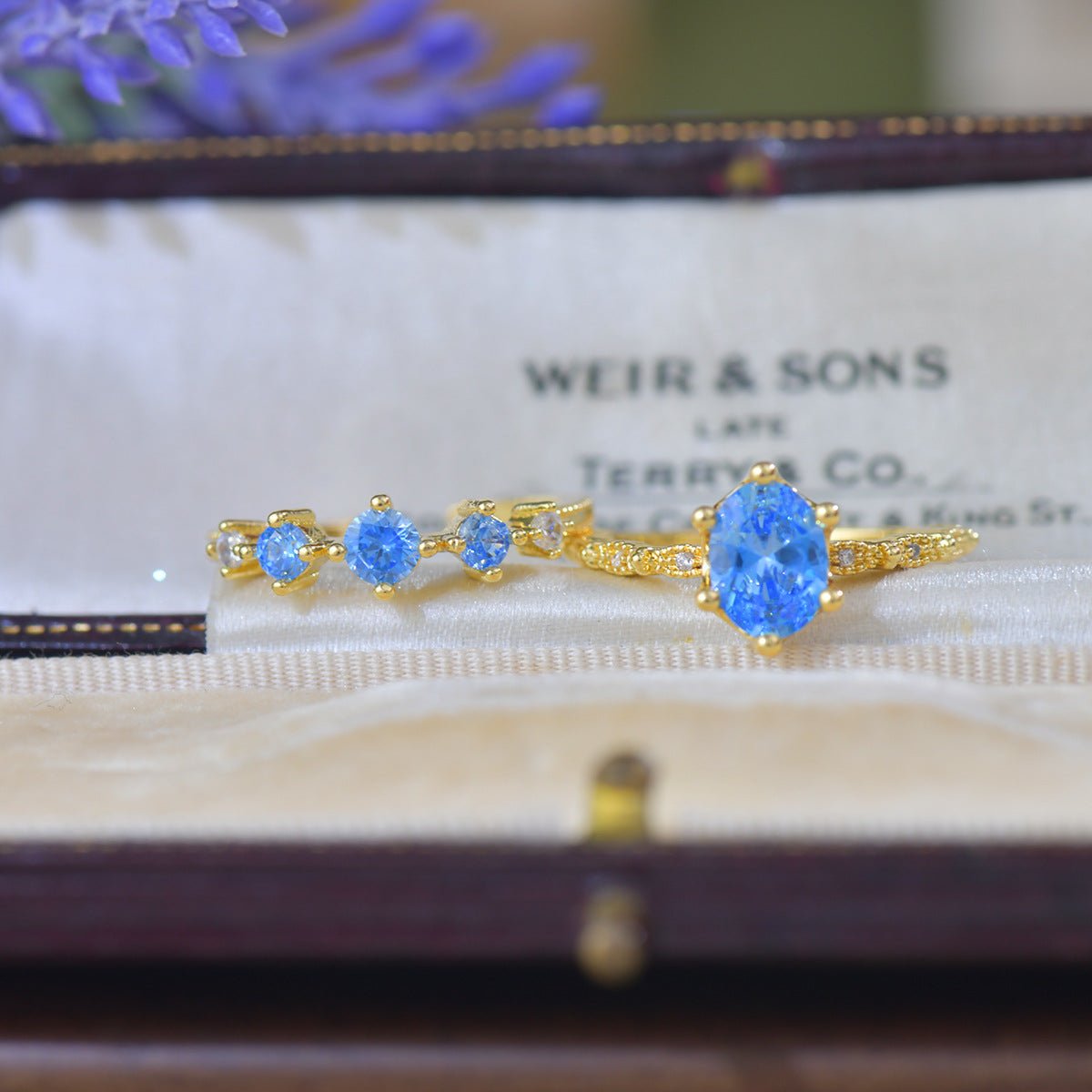 Azure Oval Ring