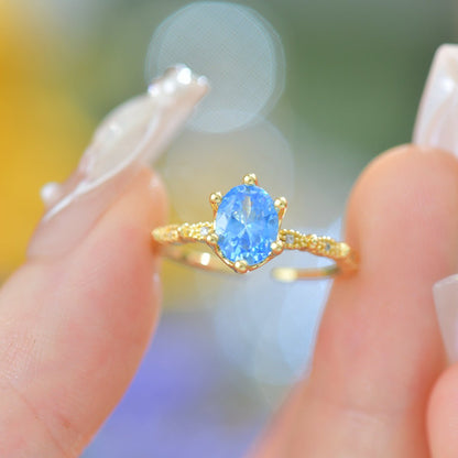 Azure Oval Ring