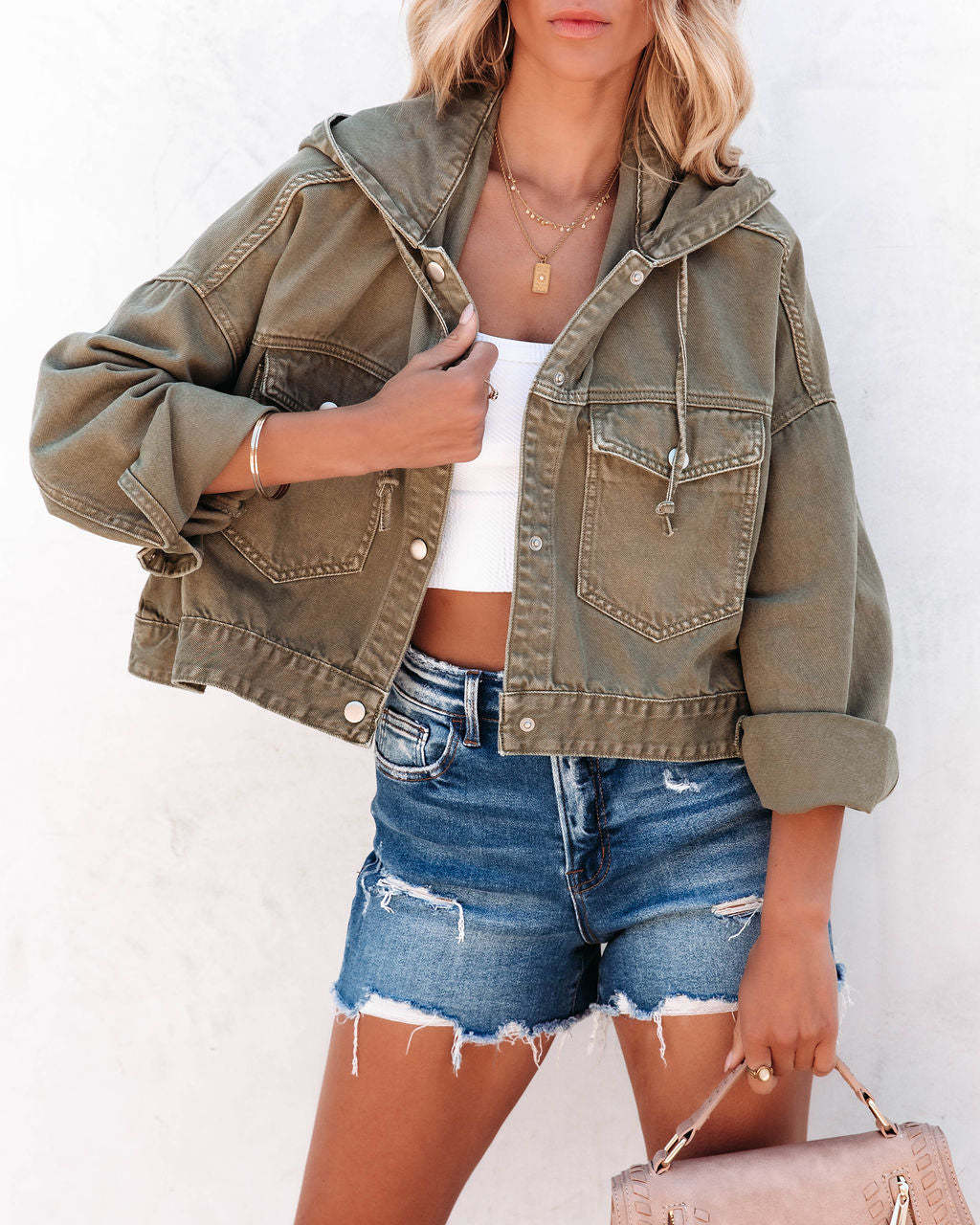 Denim Coat Autumn Winter Street Hipster Hoodie With Drawstrings Baggy Coat