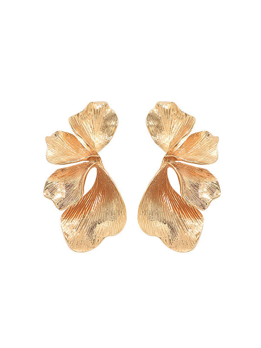 Geometric Pleated Color Earrings Accessories