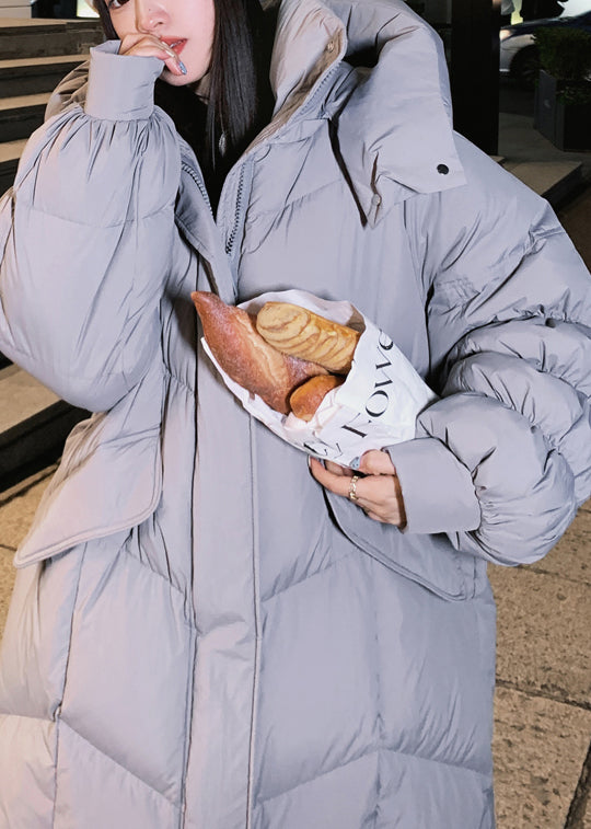 Grey Hooded Warm Canada Goose Jacket Winter