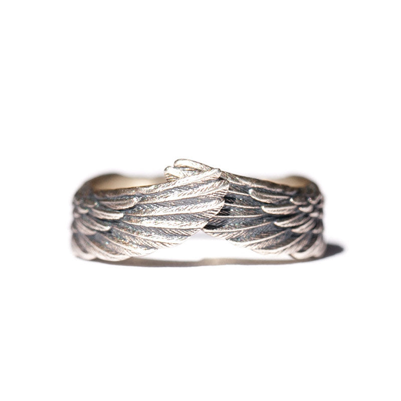 Copper Feng Shui Wing Lucky Ring for Spiritual Protection