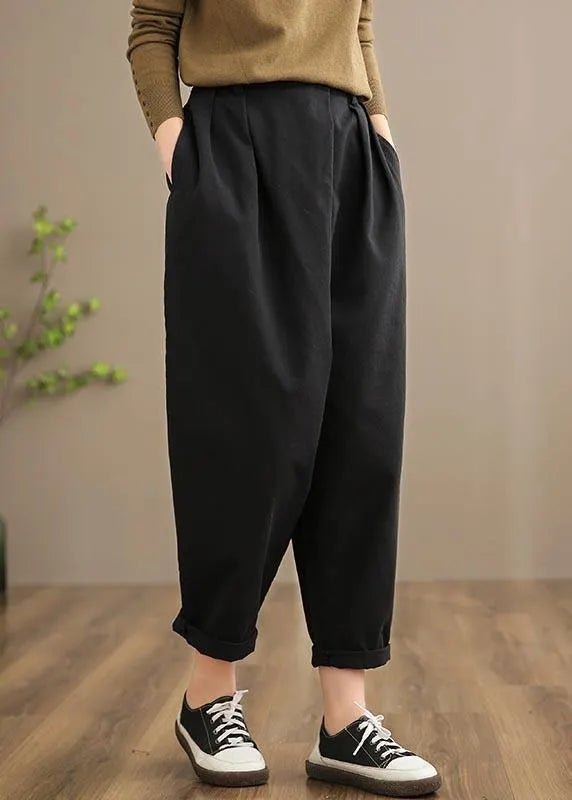 Handmade Spring Pants Black Inspiration Button Down Jeans