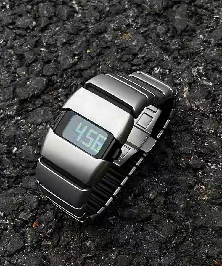 Silk Stainless Steel Square Electronic Watches