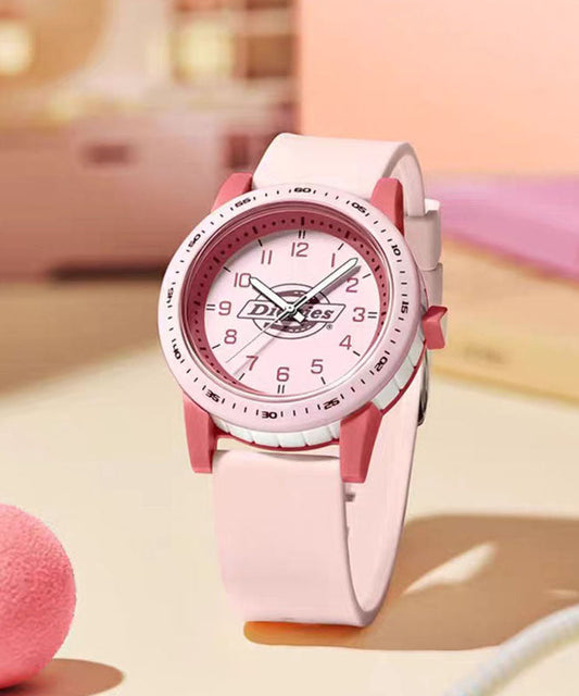 Diy Pink Silicone Rubber Quartz Movement Watches