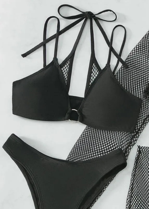 Swimsuit Set Four Piece Set Tulle Lingerie Set