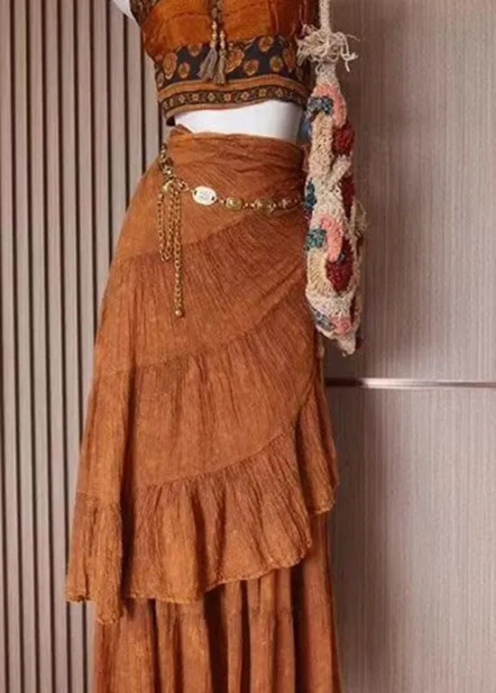 Summer Strap Top and Skirt Two Piece Set