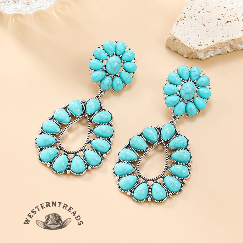 [high-quality Texture]turquoise Earrings