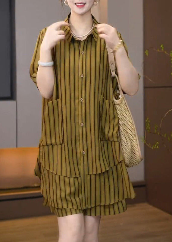 Asymmetrical Striped Sets 2 Pieces Summer