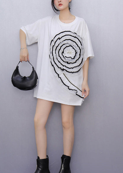 White Ruffled Decorated Cotton Tanks Summer
