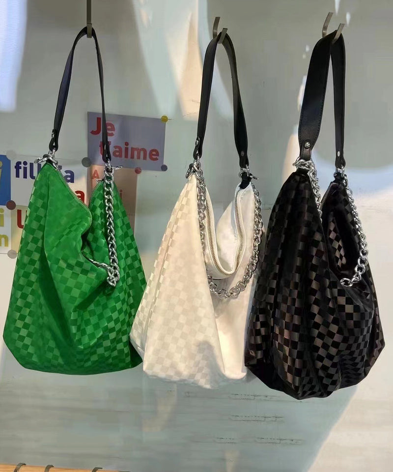 Green Large Capacity Velour Satchel Bag Handbag