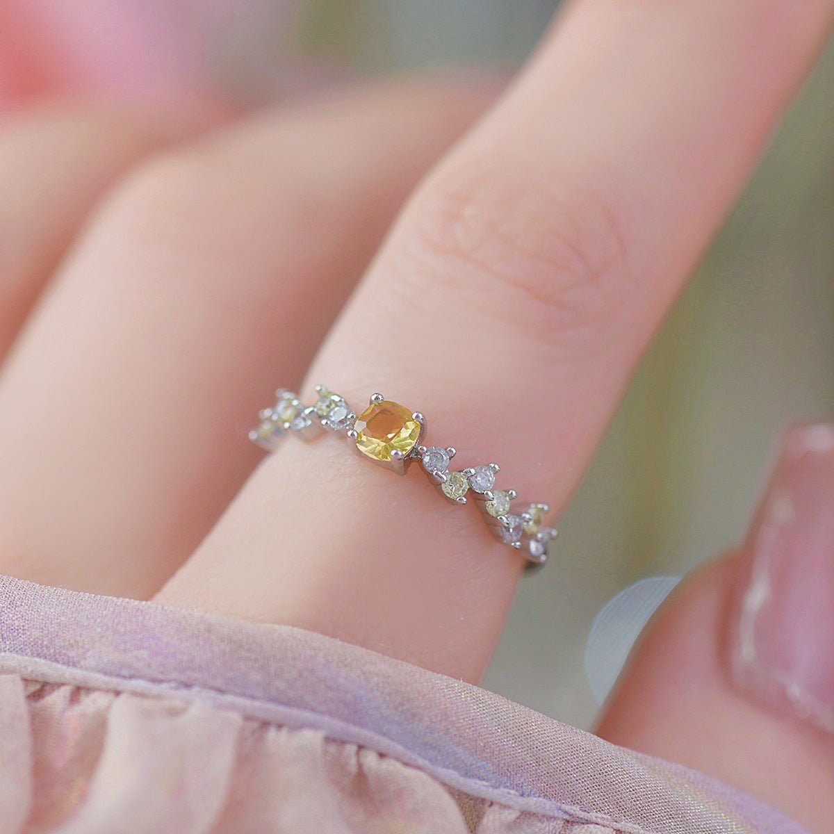 Citrine Poetry Ring