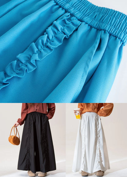 Original Design Black Pockets Cotton Pants Skirt