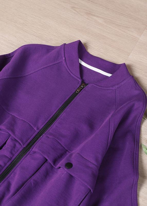 Art Navy Zippered Spring Jacket