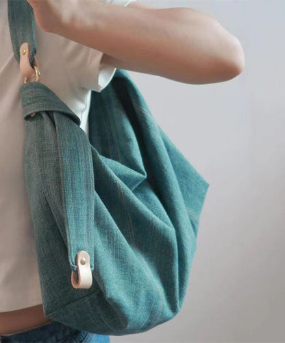 Blue Large Capacity Durable Denim Satchel Handbag