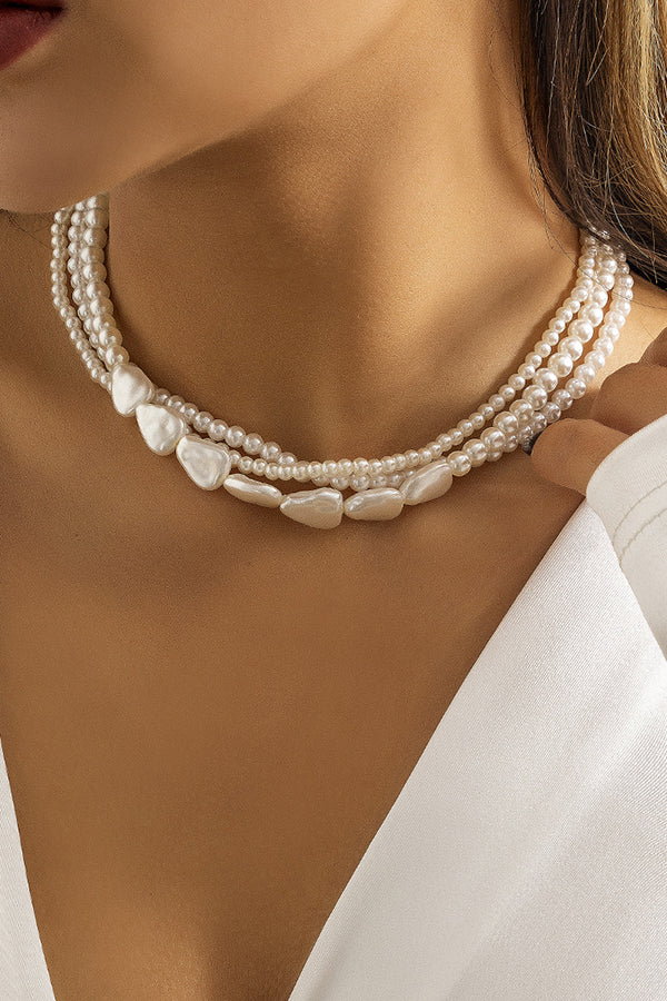 Simple Pearl Tassel Necklace