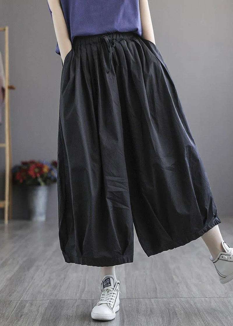 Chocolate Tie Waist Pockets Wide Leg Pants