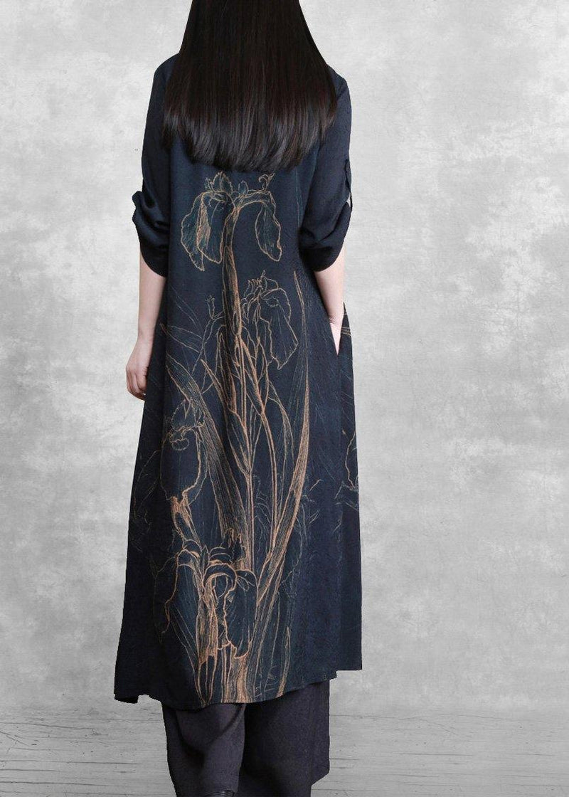 Retro Long Suit Silk Two Piece Set
