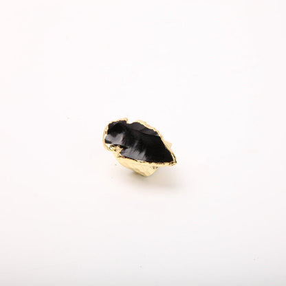Black Obsidian Adjustable Handmade Ring