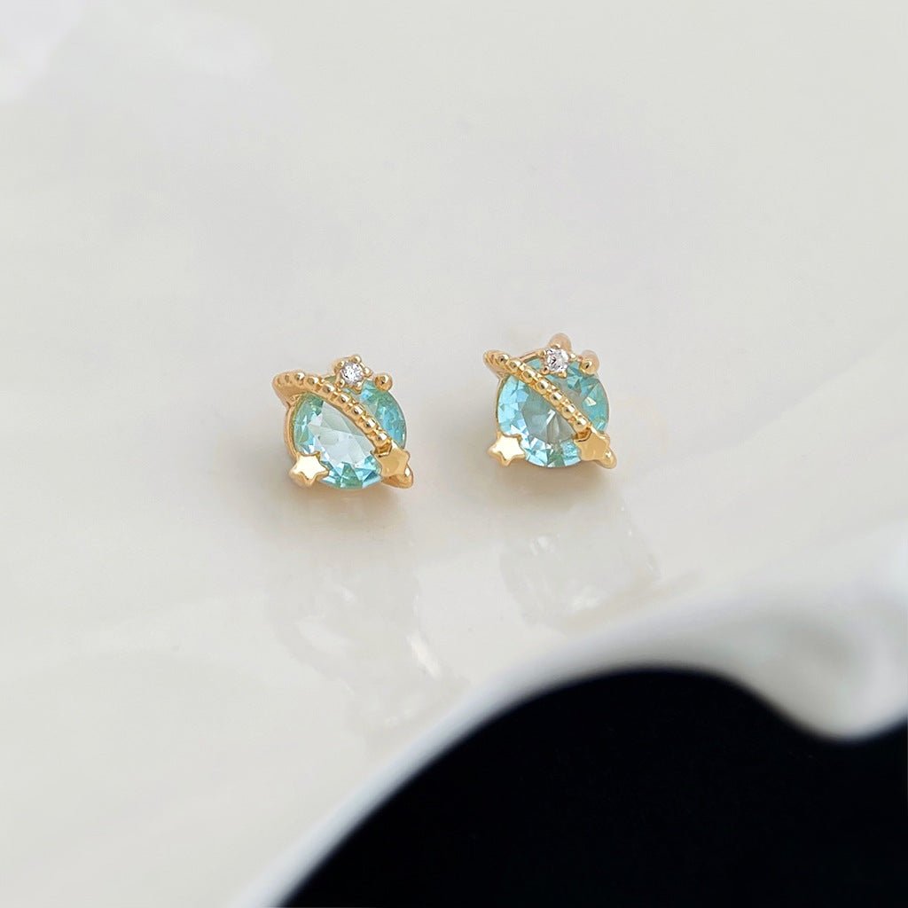 Blue Planet Stud Earrings