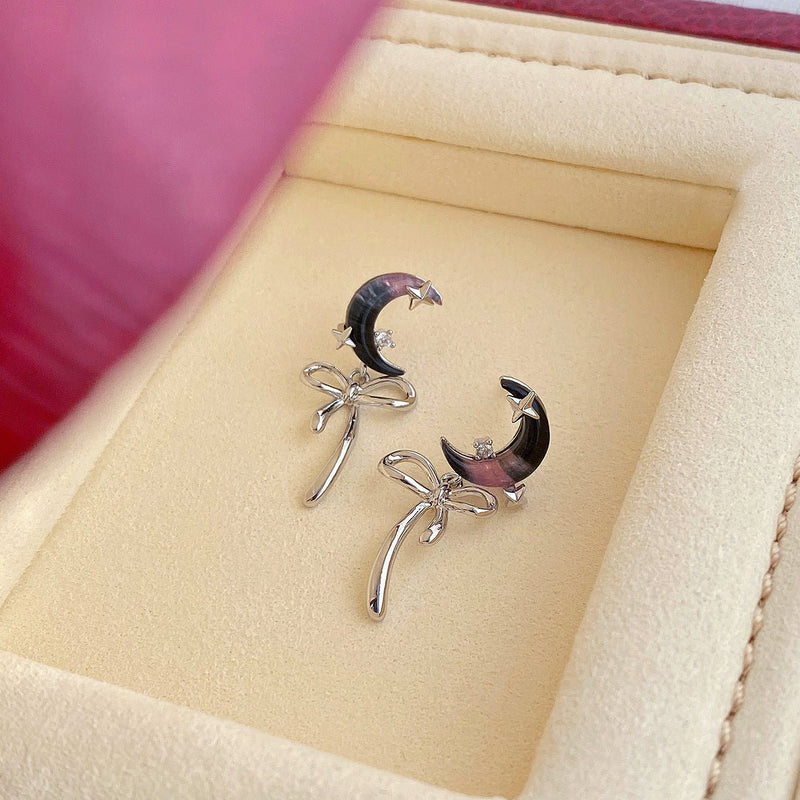 Bow Moon Earrings