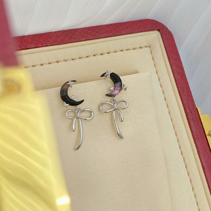 Bow Moon Earrings