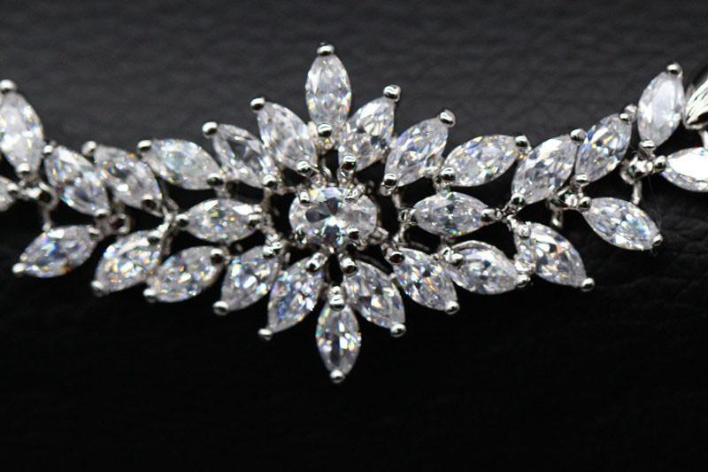 Big Flower Charm Zirconia Diamond Bracelets