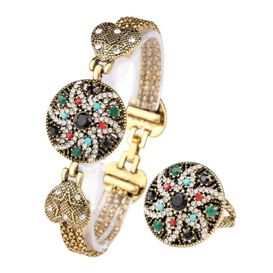 Colorful Star Design Bracelet and Ring Set