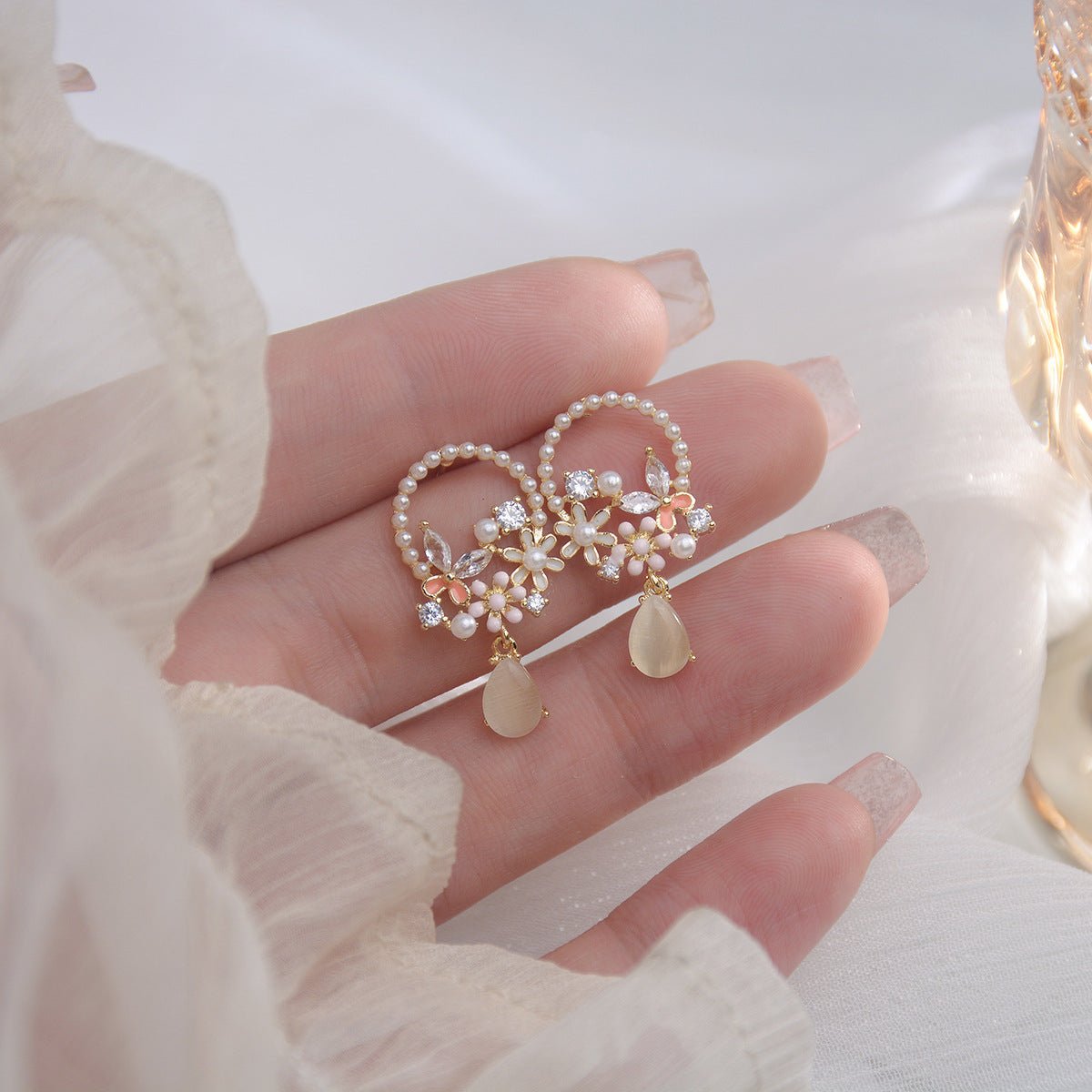 Lyric Butterfly Flower Earrings