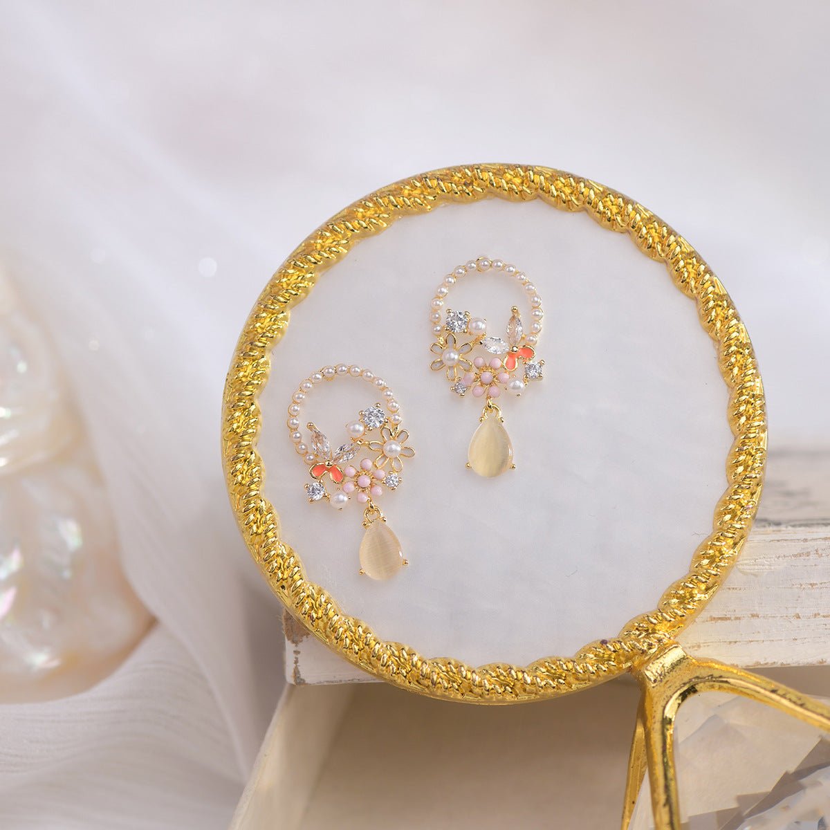 Lyric Butterfly Flower Earrings