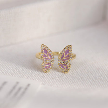 [] Butterfly Ring Set